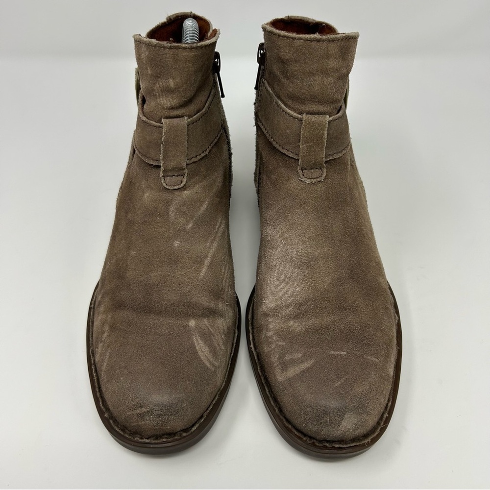 Born Jorgette Women's Heeled Ankle Booties Tan Taupe Brown Suede Size 8 **FLAW** - Picture 5 of 10